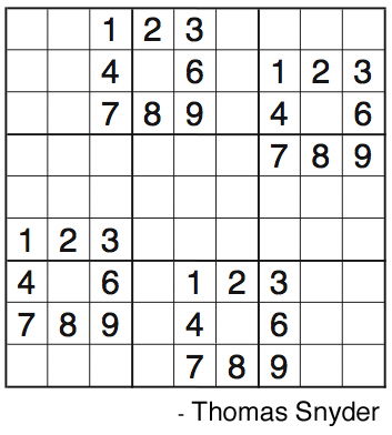 Sudoku by Thomas Snyder - The Art of Puzzles